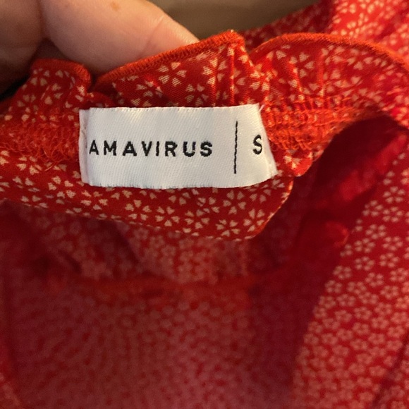 MAMAVIRUS size S red dress - Picture 2 of 2